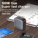 LDNIO Q408 100W 4-Port USB PD GaN Wall Charger - Image 3