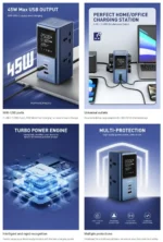 LDNIO SC2 45W PD charger: The Ultimate Universal Power Strip with LED - Image 3