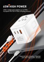 LDNIO Z6 3 USB Ports 65W GaN Travel Adapter - Image 4