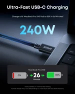 Anker Prime Thunderbolt 5  Data Cable (1m, 80Gbps,240W0 - Image 3