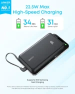 Anker Zolo 20000mAh 22.5W Fast Charging Power Bank with Built-in Type-C Cable - Image 2