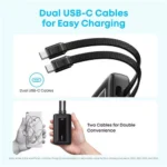 Anker Zolo 20000mAh 45W Power Bank With Built-in Dual Type-C Cable - Image 3
