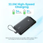 Anker Zolo 10000mAh 22.5W Power Bank with Built-in USB-C Cable - Image 2